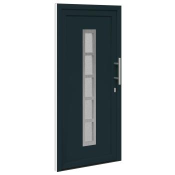 Vordertür 98 x 208 cm PVC Anthrazit