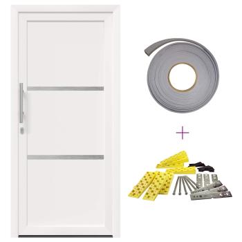 Vordertür 98 x 200 cm PVC Weiß