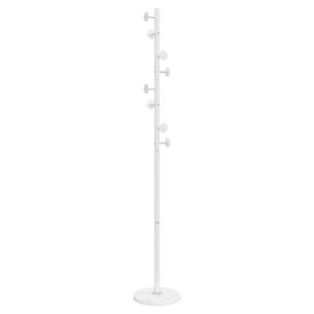 Garderobenständer Weiß 176 cm Pulverbeschichtetes Eisen