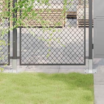 ARDEBO.de - Pfostenträger Quadratisch 4Stk. Silber 46x46mm Verzinkter Stahl