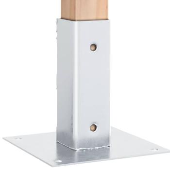 Pfostenträger Quadratisch 4Stk. Silber 46x46mm Verzinkter Stahl