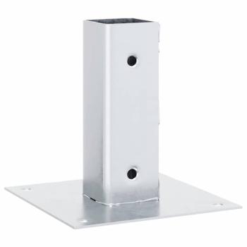 Pfostenträger Quadratisch 4Stk. Silber 51x51mm Verzinkter Stahl