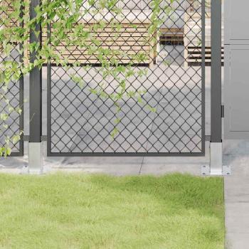 ARDEBO.de - Pfostenträger Quadratisch 12 Stk. Silber 61x61mm Stahl Verzinkt
