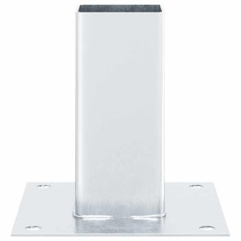Pfostenträger Quadratisch 12 Stk. Silber 61x61mm Stahl Verzinkt