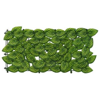 Balkonsichtschutz mit Blättern Grün und Gelb 300 x 75 cm
