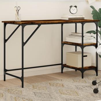 ARDEBO.de - Schreibtisch Räuchereiche 120x50x75 cm Metall Holzwerkstoff