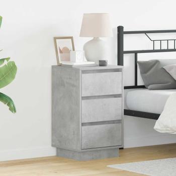 ARDEBO.de - Nachttisch Beton Grau 39 x 34,5 x 65 cm Holzwerkstoff