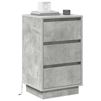 Nachttisch Beton Grau 39 x 34,5 x 65 cm Holzwerkstoff