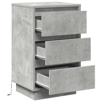 Nachttisch Beton Grau 39 x 34,5 x 65 cm Holzwerkstoff