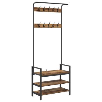 Garderobenständer Altholz 75 x 34 x 184 cm Holzwerkstoff