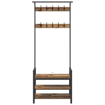 Garderobenständer Altholz 75 x 34 x 184 cm Holzwerkstoff