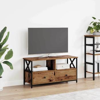 ARDEBO.de - TV-Schränk Altholz 90 x 33 x 45 cm Ingenieure Holz und Stahl
