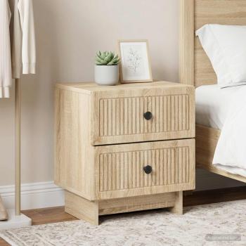 ARDEBO.de - Nachttisch 2 stk. Sonoma-Eiche 43 x 34,5 x 47,5 cm