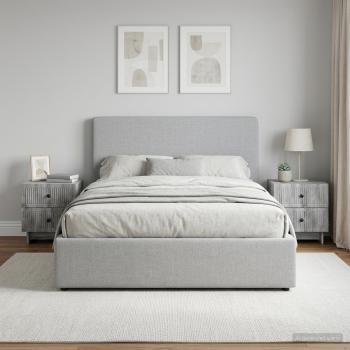 ARDEBO.de - Nachttisch 2 stk. Graues Sonoma 43 x 34,5 x 47,5 cm