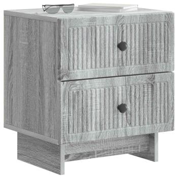 Nachttisch 2 stk. Graues Sonoma 43 x 34,5 x 47,5 cm