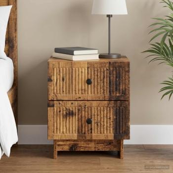ARDEBO.de - Nachttisch Altholz 43 x 34,5 x 47,5 cm Holzwerkstoff