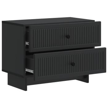 Nachttisch Schwarz 62 x 34,5 x 47,5 cm Holzwerkstoff