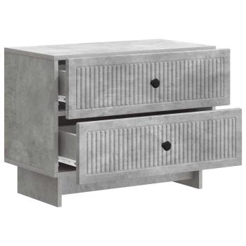 Nachttisch Betongrau 62 x 34,5 x 47,5 cm Holzwerkstoff