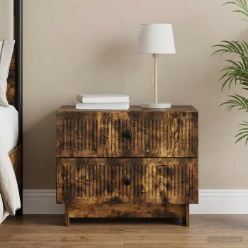 ARDEBO.de - Nachttisch Räuchereiche 62 x 34,5 x 47,5 cm Holzwerkstoff