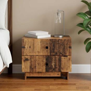 ARDEBO.de - Nachttisch Altholz 62 x 34,5 x 47,5 cm Holzwerkstoff