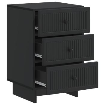 Nachttisch Schwarz 43 x 41 x 66,5 cm Holzwerkstoff