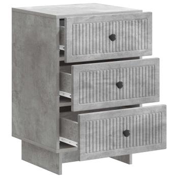 Nachttisch Betongrau 43 x 41 x 66,5 cm Holzwerkstoff