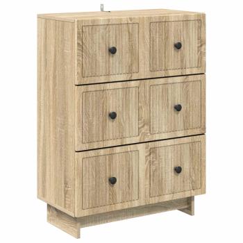 Schubladenschrank 66 x 34,5 x 90 cm Holzwerkstoff Sonoma-Eiche