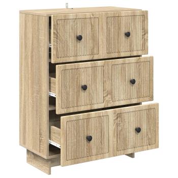 Schubladenschrank 66 x 34,5 x 90 cm Holzwerkstoff Sonoma-Eiche