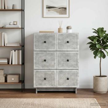 Schubladenschrank 66 x 34,5 x 90 cm Holzwerkstoff Betongrau