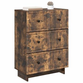 Schubladenschrank 66 x 34,5 x 90 cm Holzwerkstoff Räuchereiche
