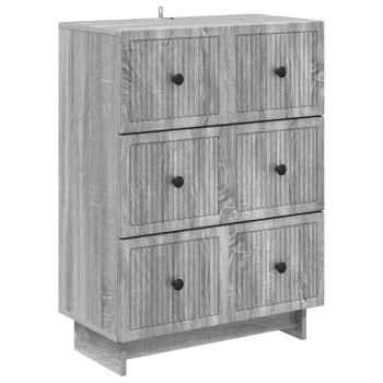 Schubladenschrank 66 x 34,5 x 90 cm Holzwerkstoff Sonoma-Grau