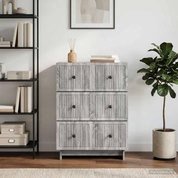 Schubladenschrank 66 x 34,5 x 90 cm Holzwerkstoff Sonoma-Grau