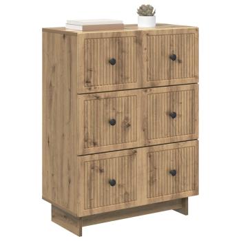 Schubladenschrank 66 x 34,5 x 90 cm Holzwerkstoff Artisan-Eiche