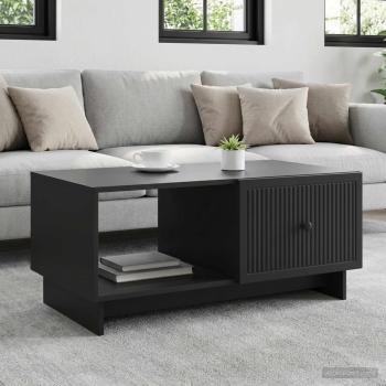 ARDEBO.de - Couchtisch Schwarz 90 x 50 x 40 cm Holzwerkstoff
