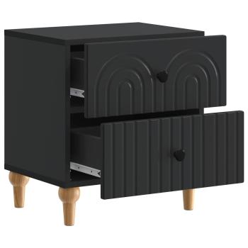 Nachttisch Schwarz 43 x 34,5 x 48 cm Holzwerkstoff