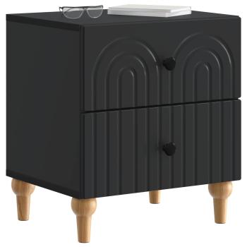 Nachttisch 2 stk. Schwarz 43 x 34,5 x 48 cm Holzwerkstoff