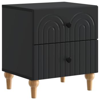 Nachttisch 2 stk. Schwarz 43 x 34,5 x 48 cm Holzwerkstoff