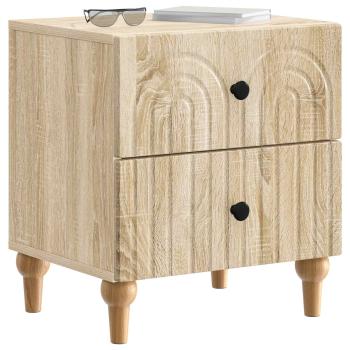 Nachttisch 2 stk. Sonoma-Eiche 43 x 34,5 x 48 cm Holzwerkstoff