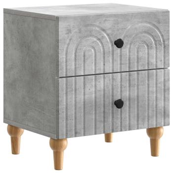 Nachttisch Betongrau 43 x 34,5 x 48 cm Holzwerkstoff