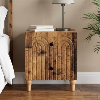 ARDEBO.de - Nachttisch Altholz 43 x 34,5 x 48 cm Holzwerkstoff