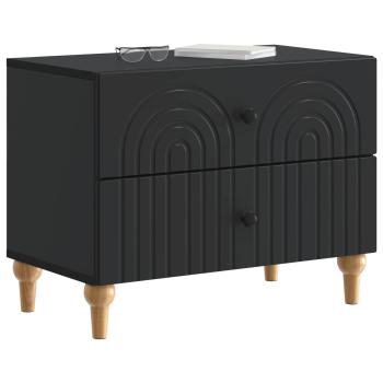 Nachttisch Schwarz 62 x 34,5 x 48 cm Holzwerkstoff