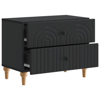 Nachttisch Schwarz 62 x 34,5 x 48 cm Holzwerkstoff