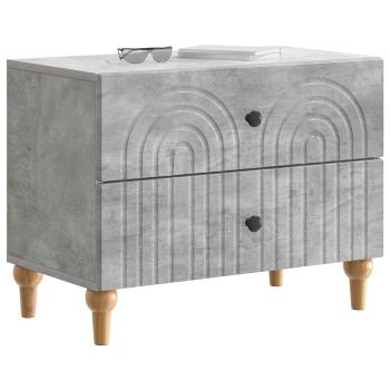Nachttisch Betongrau 62 x 34,5 x 48 cm Holzwerkstoff