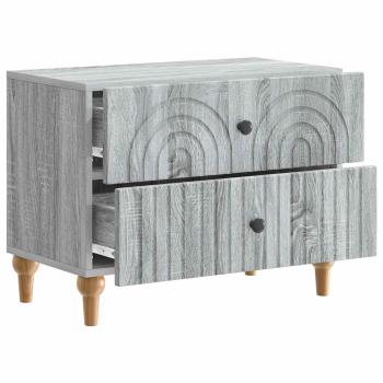 Nachttisch Graues Sonoma 62 x 34,5 x 48 cm Holzwerkstoff