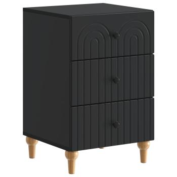 Nachttisch Schwarz 43x 41 x 66,5 cm Holzwerkstoff