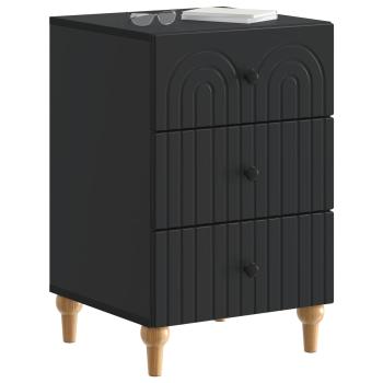 Nachttisch Schwarz 43x 41 x 66,5 cm Holzwerkstoff