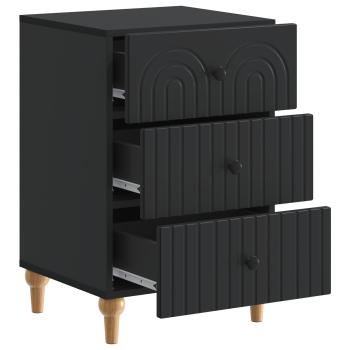Nachttisch Schwarz 43x 41 x 66,5 cm Holzwerkstoff