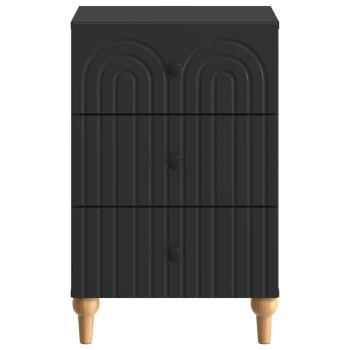 Nachttisch Schwarz 43x 41 x 66,5 cm Holzwerkstoff