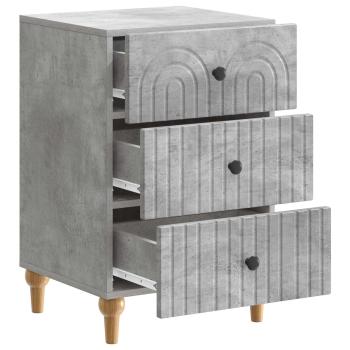 Nachttisch Betongrau 43x 41 x 66,5 cm Holzwerkstoff
