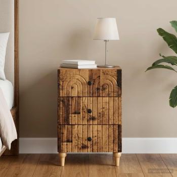 ARDEBO.de - Nachttisch Altholz 43x 41 x 66,5 cm Holzwerkstoff